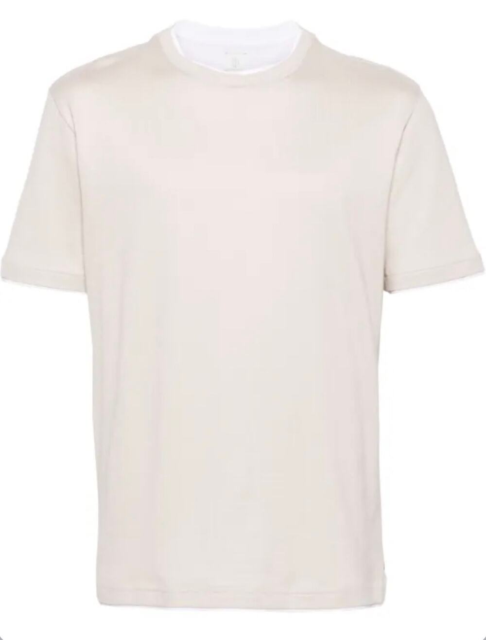 Eleventy Sand Lyocell Crew Neck T-Shirt Made in Italy Size S NWT
